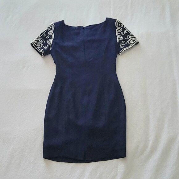 Vintage A.J. Bari Navy Sheath - Picture 8 of 9